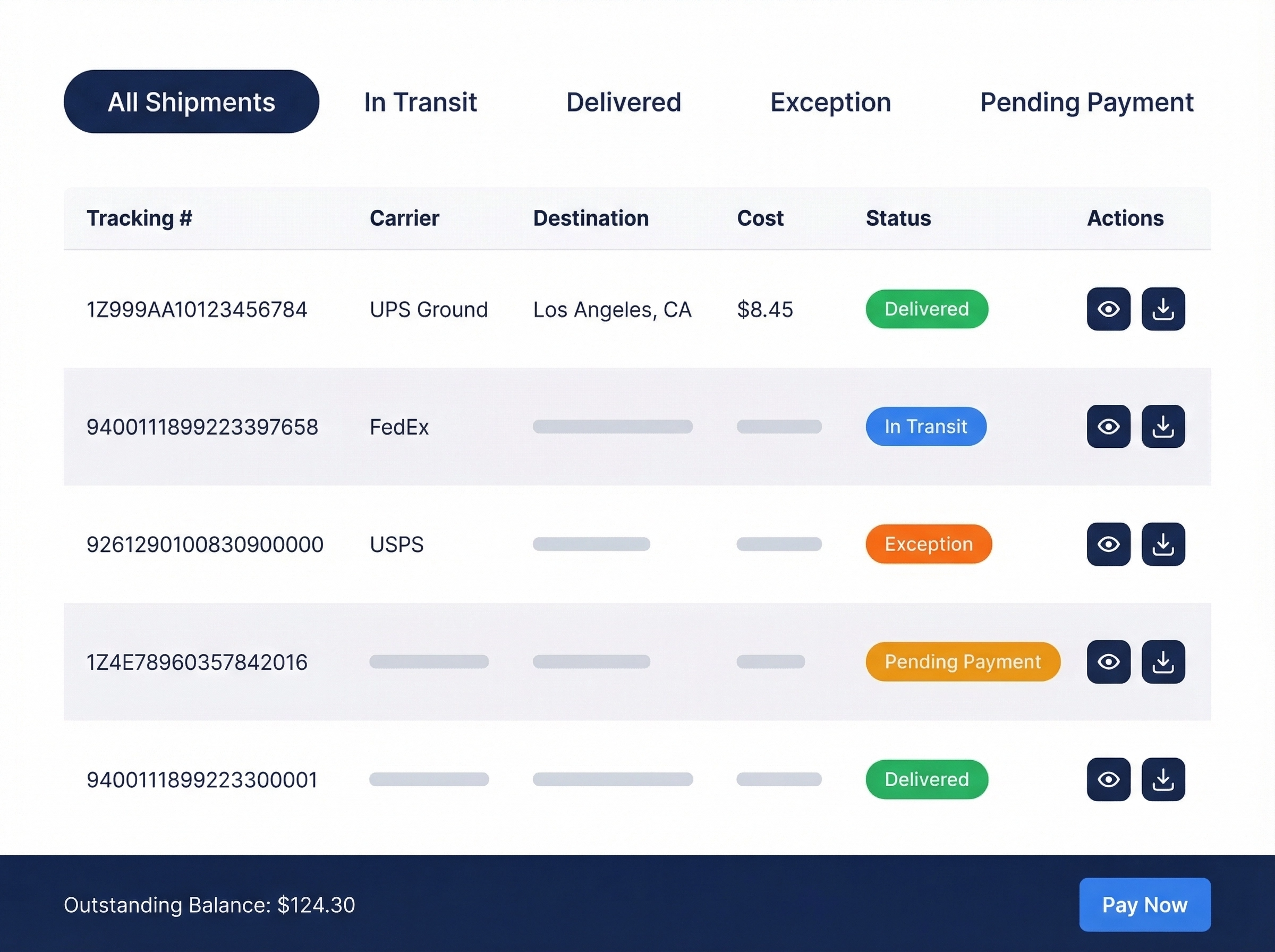 eBizHub Shipping & Logistics — Shipment Tracking and Exception Management